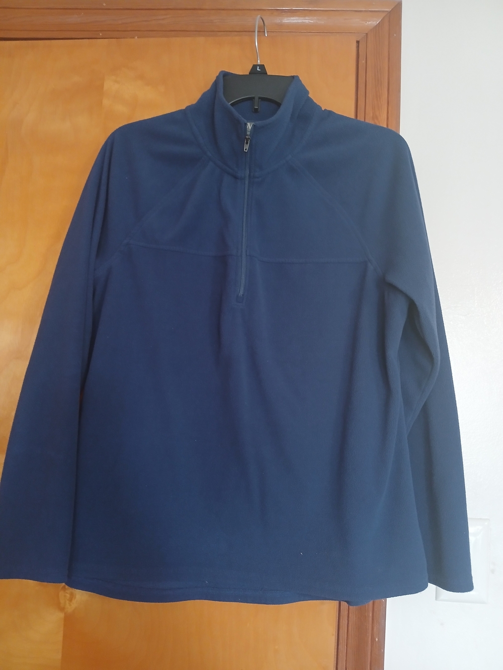Nature Breeze Navy Blue Half-Zip Fleece Pullover